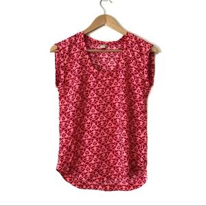 J.Crew Short Sleeve Printed Scoop Neck Top